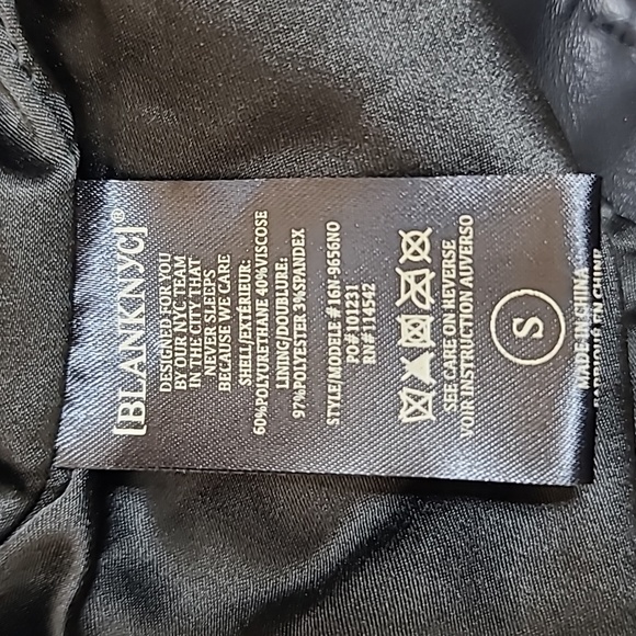 NWOT Blank NYC Love and Leave Faux Leather Moto Jacket Sz S - Picture 8 of 8